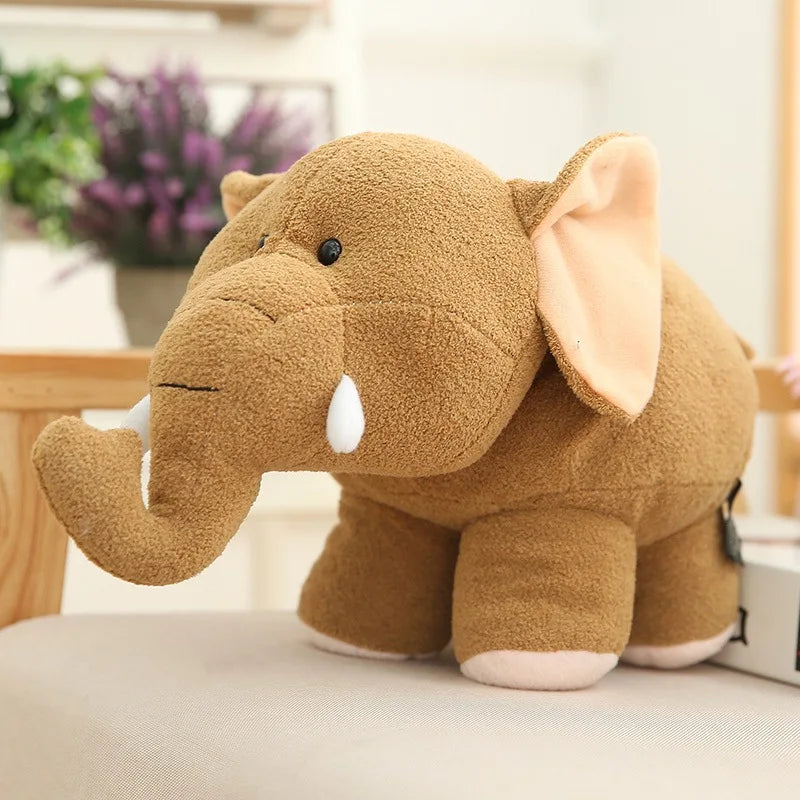 “Cute Elephant & Hippo Plush Toy – Soft Stuffed Animal Gift for Kids”