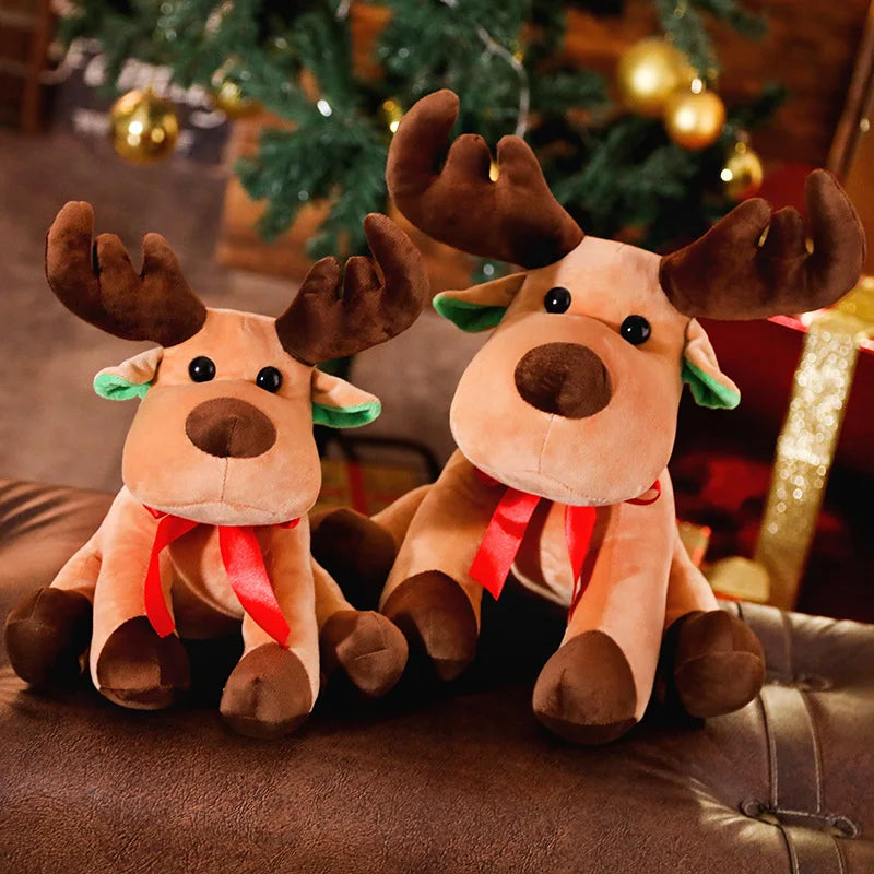 Cute Christmas Elk Plush Toy – Soft Stuffed Reindeer Doll (25–45 cm) | Perfect Gift for Children & Festive Home Déco