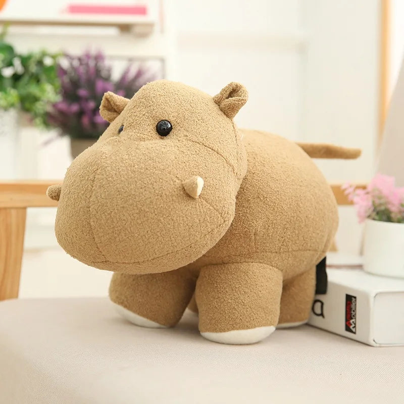 “Cute Elephant & Hippo Plush Toy – Soft Stuffed Animal Gift for Kids”