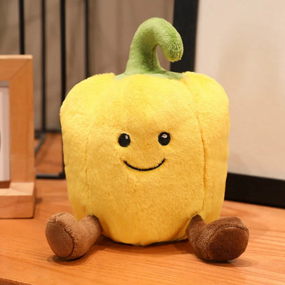 Smiling Pepper Plush Toy – Cute Cartoon Vegetable Desk Companion