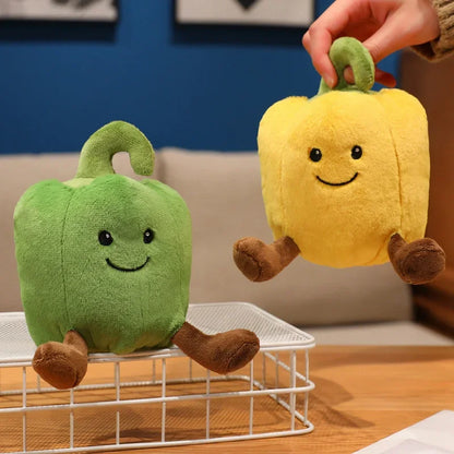 Smiling Pepper Plush Toy – Cute Cartoon Vegetable Desk Companion
