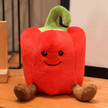 Smiling Pepper Plush Toy – Cute Cartoon Vegetable Desk Companion