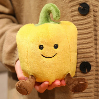 Smiling Pepper Plush Toy – Cute Cartoon Vegetable Desk Companion