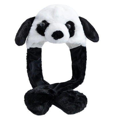 New Unisex Ear Hat Funny Little Yellow Chicken Couple Cute Ear Moving Up Cap Men Women Girls Rabbits Plush Winter Lovely Hats ﻿