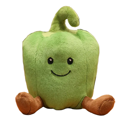 Smiling Pepper Plush Toy – Cute Cartoon Vegetable Desk Companion